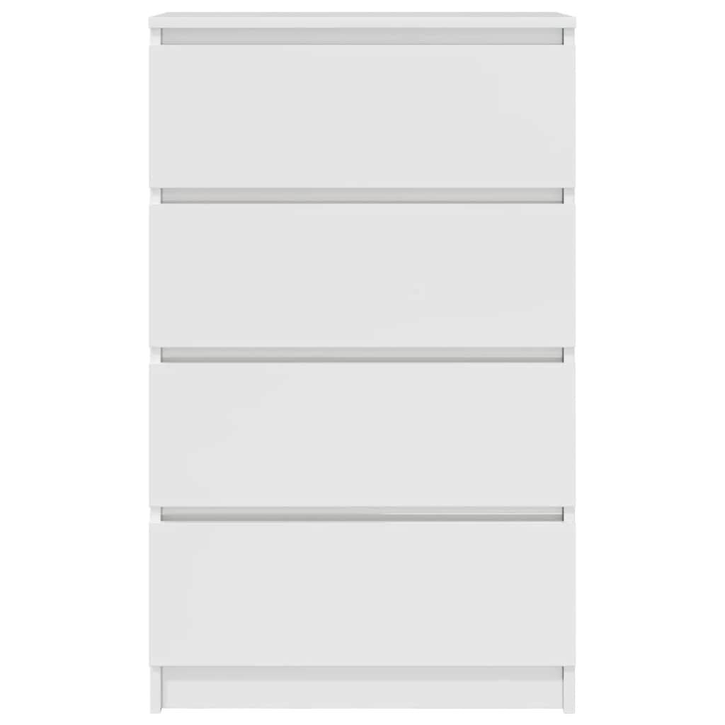 vidaXL Συρταριέρα Γυαλιστερό Λευκό 60x35x98,5 εκ. Επεξεργασμένο Ξύλο