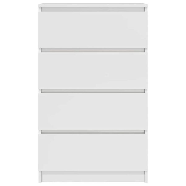 vidaXL Συρταριέρα Γυαλιστερό Λευκό 60x35x98,5 εκ. Επεξεργασμένο Ξύλο