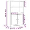 vidaXL Ντουλάπι Γυαλ. Λευκό 60x35,5x103,5 εκ. από Επεξεργασμένο Ξύλο