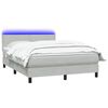vidaXL &Kappa;&rho;&epsilon;&beta;ά&tau;&iota; Boxspring &mu;&epsilon; &Sigma;&tau;&rho;ώ&mu;&alpha; & LED &Alpha;&nu;&omicron;&iota;&chi;&tau;ό &Gamma;&kappa;&rho;&iota; 140x210 &epsilon;&kappa;. &Beta;&epsilon;&lambda;&omicron;ύ&delta;&iota;&nu;&omicron;