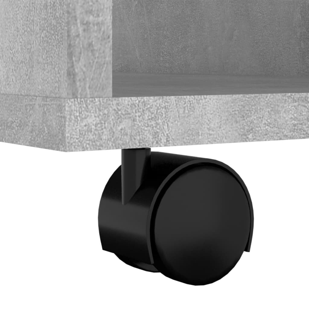 vidaXL Ντουλάπι Τροχήλατο Γκρι Σκυρ. 60 x 35 x 75 εκ. από Επεξ. Ξύλο