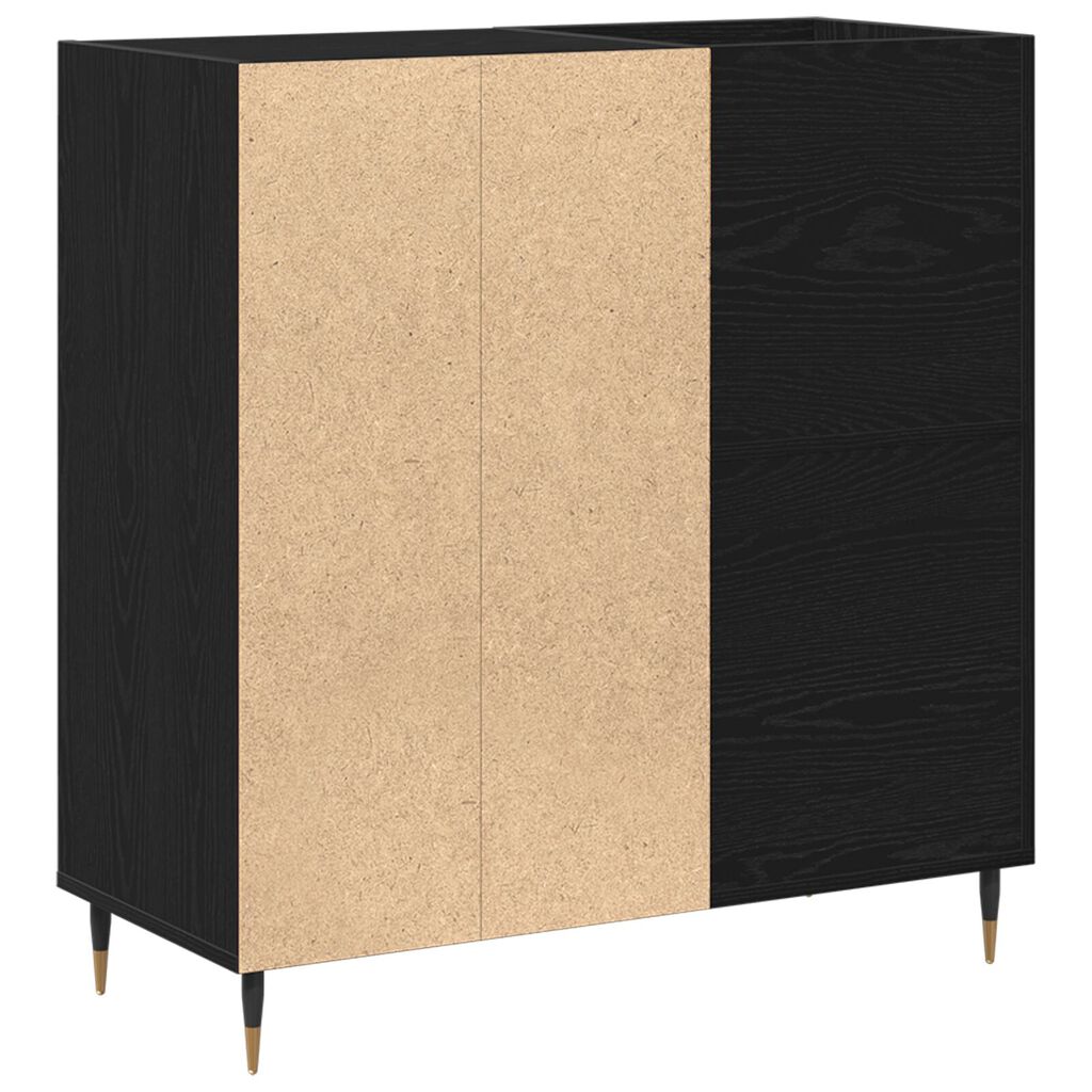 vidaXL Ντουλάπι Δισκογραφίας Μαύρη Δρυς 84,5x38x89 εκ Επεξεργασμένο Ξύλο