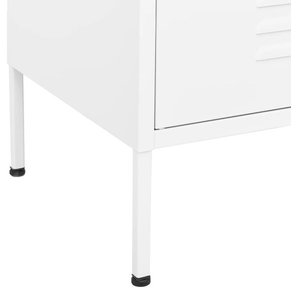 vidaXL Ντουλάπι Αποθήκευσης Λευκό 80 x 35 x 101,5 εκ. Ατσάλινο