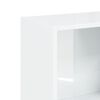 vidaXL Βιβλιοθήκη με 3 Ράφια Γυαλ. Λευκό 40x24x109 εκ. Επεξεργ. Ξύλο