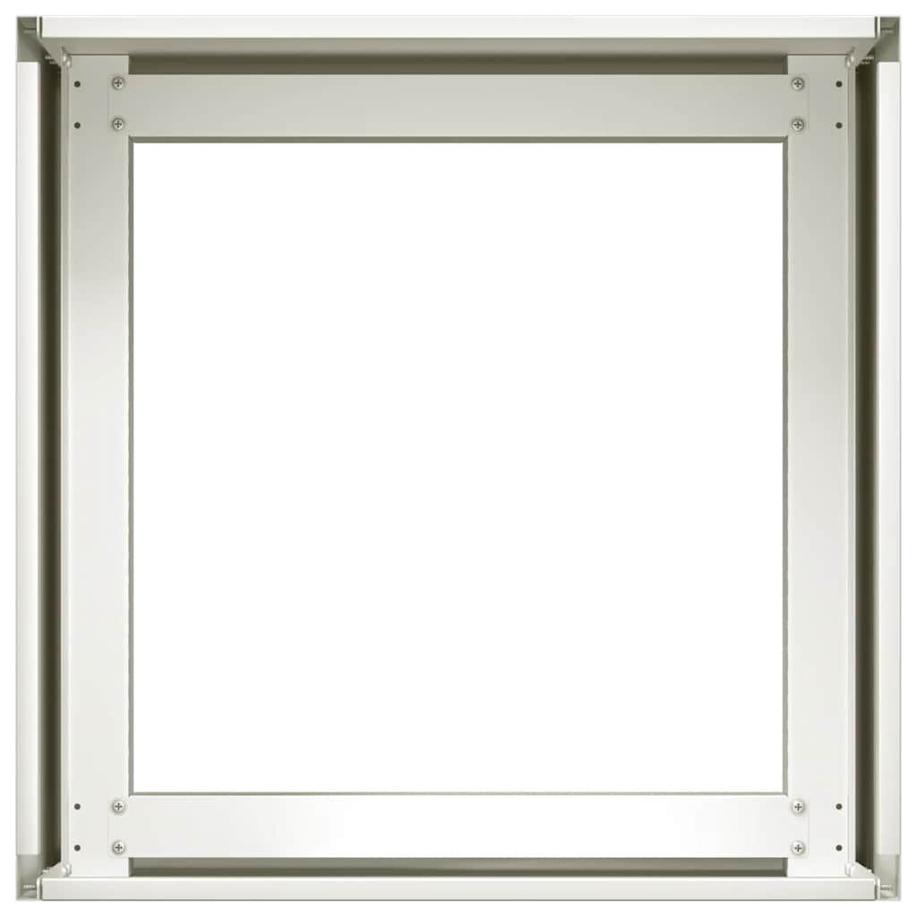 vidaXL Ζαρντινιέρα Λευκή 40x40x30 εκ. από Χάλυβα