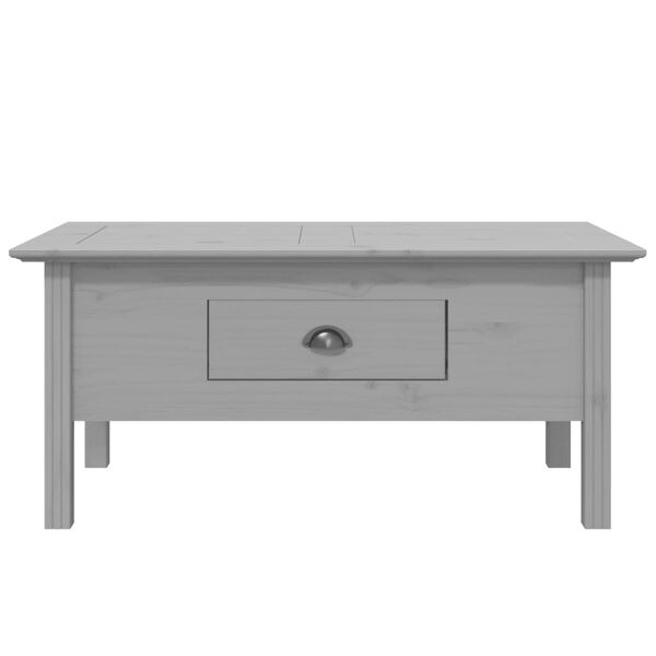 vidaXL Τραπέζι Σαλονιού BODO Γκρι 100x55x46 εκ. Μασίφ Ξύλο Πεύκου