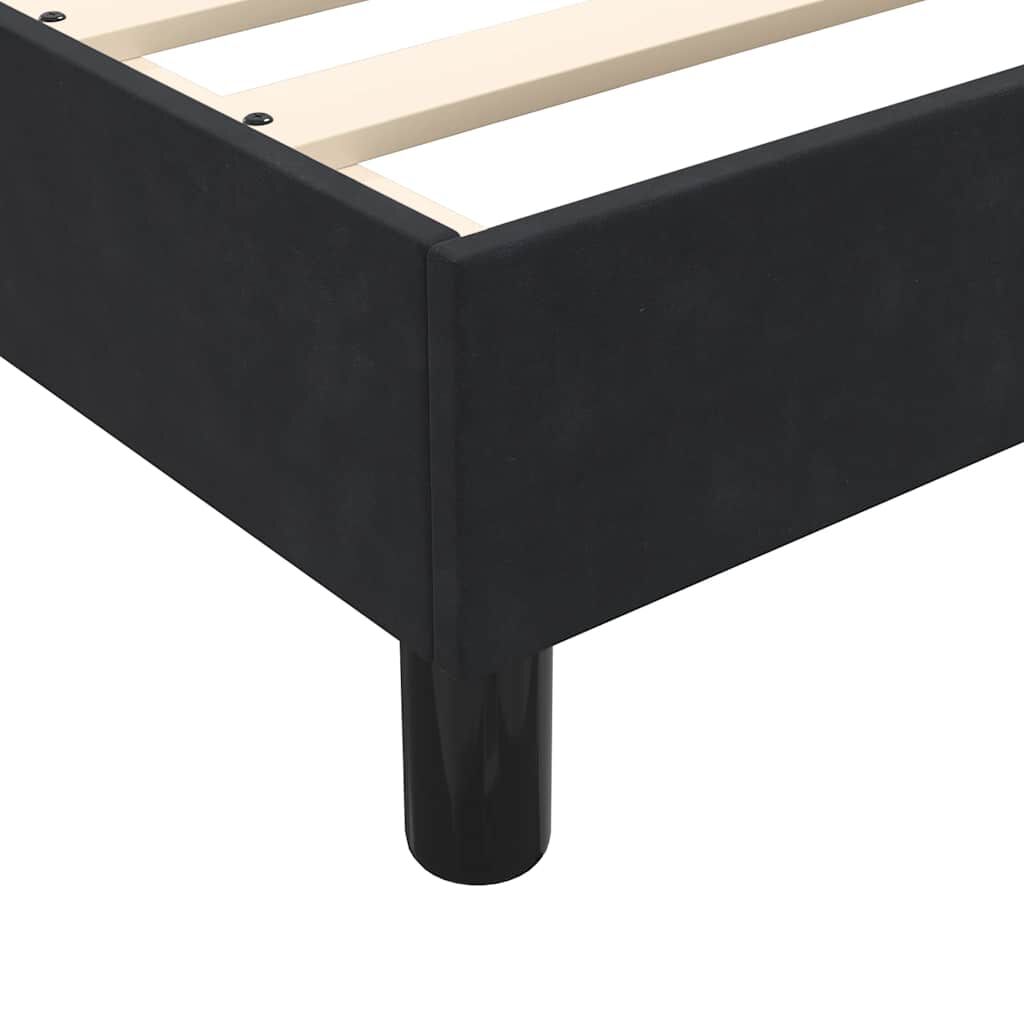 vidaXL Box Spring Κρεβάτι με στρώμα Μαύρο 80x210 εκ. Βελούδινο