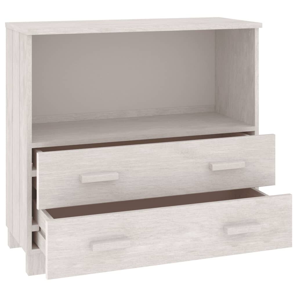 vidaXL Ντουλάπι HAMAR Λευκό 85 x 35 x 80 εκ. από Μασίφ Ξύλο Πεύκου