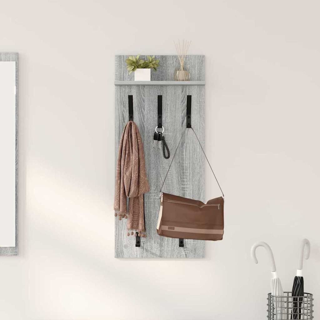 vidaXL Τοίχου Κρεμάστρα Γκρι sonoma 90 x 40 x 10 εκ Επεξεργασμένο ξύλο