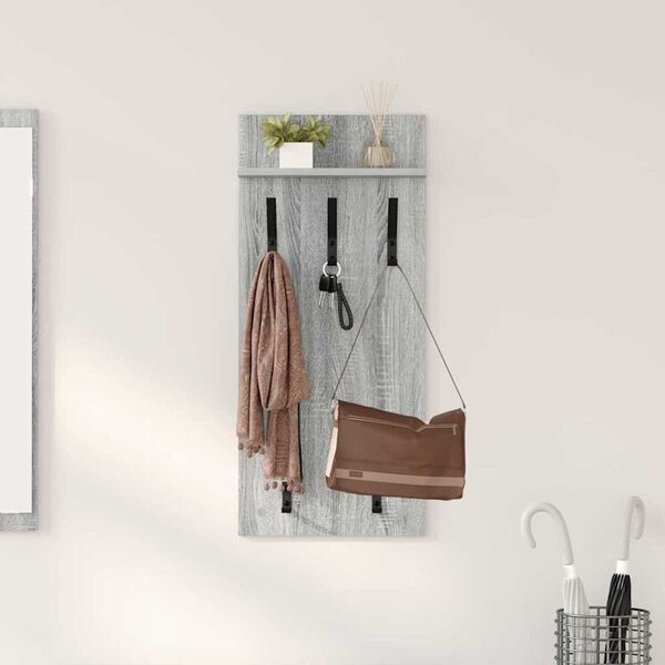 vidaXL Τοίχου Κρεμάστρα Γκρι sonoma 90 x 40 x 10 εκ Επεξεργασμένο ξύλο