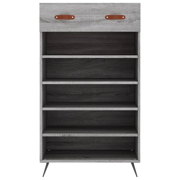 vidaXL Παπουτσοθήκη Γκρι Sonoma 60 x 35 x 105 εκ. από Επεξεργ. Ξύλο