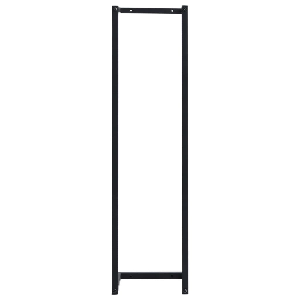 vidaXL Βάση για Πετσέτες Επιτοίχια Μαύρη 25 x 20 x 95 εκ. Σιδερένια