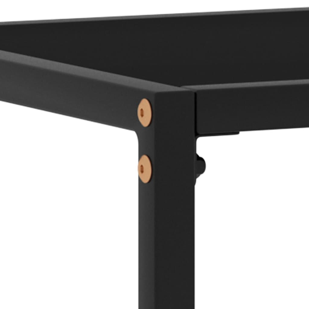 vidaXL Τραπέζι Κονσόλα Μαύρο 100 x 35 x 75 εκ. από Ψημένο Γυαλί