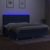 vidaXL &Kappa;&rho;&epsilon;&beta;ά&tau;&iota; Boxspring &mu;&epsilon; &Sigma;&tau;&rho;ώ&mu;&alpha; & LED &Mu;&pi;&lambda;&epsilon; 200x200 &epsilon;&kappa;. &Upsilon;&phi;&alpha;&sigma;&mu;ά&tau;&iota;&nu;&omicron;