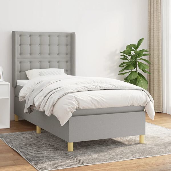 vidaXL &Kappa;&rho;&epsilon;&beta;ά&tau;&iota; Boxspring &mu;&epsilon; &Sigma;&tau;&rho;ώ&mu;&alpha; &Alpha;&nu;&omicron;&iota;&chi;&tau;ό &Gamma;&kappa;&rho;&iota; 90x190 &epsilon;&kappa;. &Upsilon;&phi;&alpha;&sigma;&mu;ά&tau;&iota;&nu;&omicron;