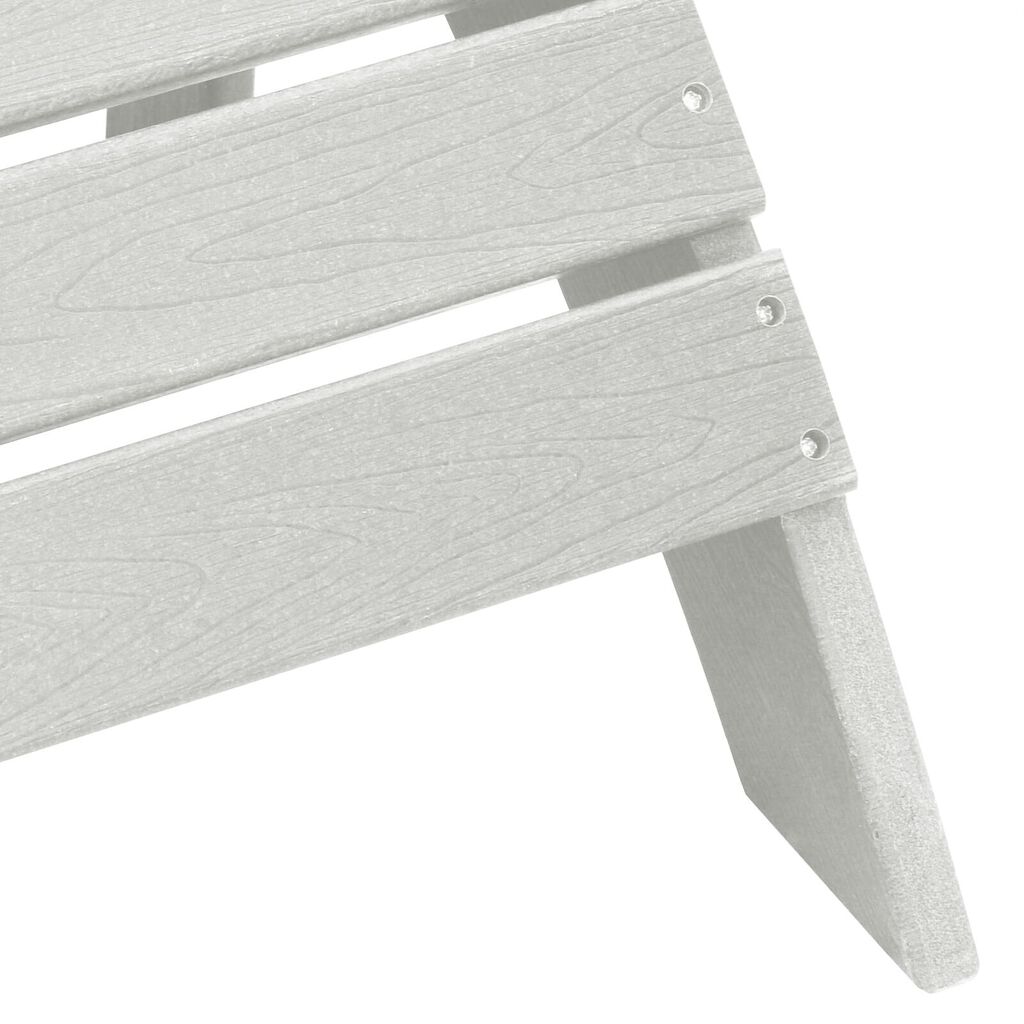 vidaXL Καρέκλα Adirondack με Υποπόδιο Λευκή HDPE
