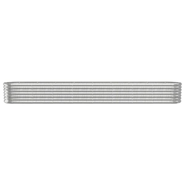 vidaXL Ζαρντινιέρα Ασημί 332x40x36 εκ. Ατσάλι με Ηλεκτρ. Βαφή Πούδρας