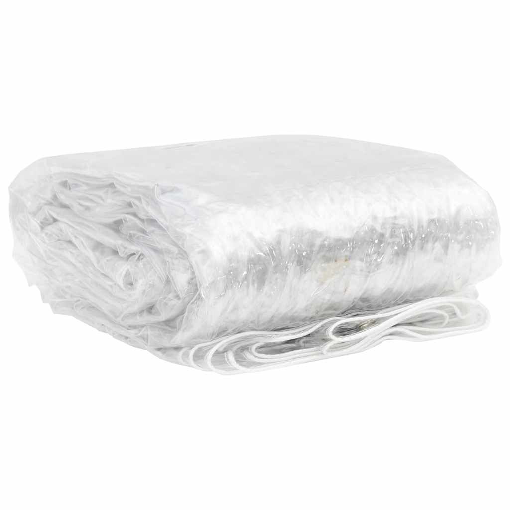 vidaXL Σαφής μουσαμάς με οπές 1x6 m PVC