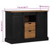 vidaXL Sideboard HALDEN 2 συρόμενες πόρτες μαύρο 112x40x80 cm
