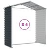 vidaXL Αποθήκη Κήπου Ανθρακί 191x385x198 εκ. Γαλβανισμένο Ατσάλι