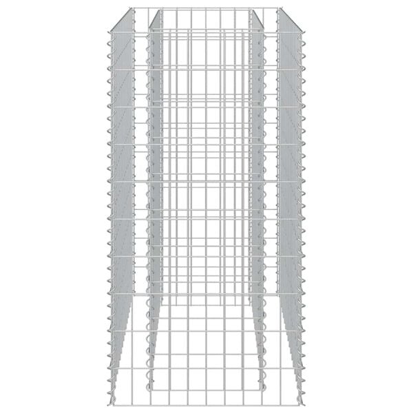 vidaXL Συρματοκιβώτιο-Γλάστρα Υπερυψωμένη 90x50x100 εκ. Γαλβ. Χάλυβας