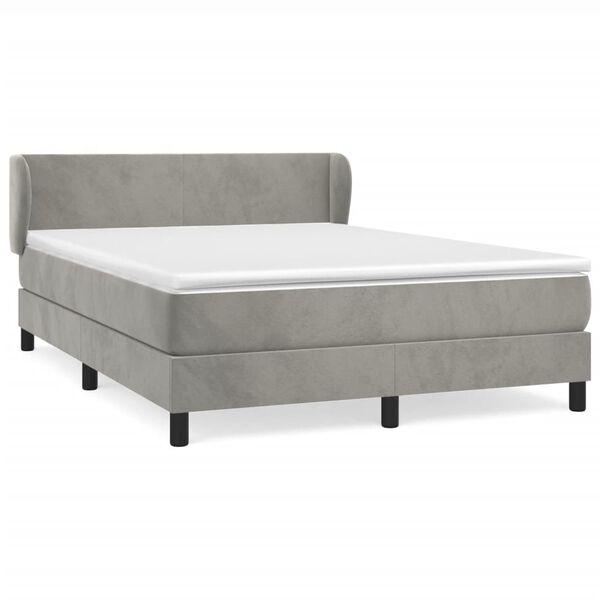 vidaXL &Kappa;&rho;&epsilon;&beta;ά&tau;&iota; Boxspring &mu;&epsilon; &Sigma;&tau;&rho;ώ&mu;&alpha; &Alpha;&nu;&omicron;&iota;&chi;&tau;ό &Gamma;&kappa;&rho;&iota; 140x190 &epsilon;&kappa;. &Beta;&epsilon;&lambda;&omicron;ύ&delta;&iota;&nu;&omicron;