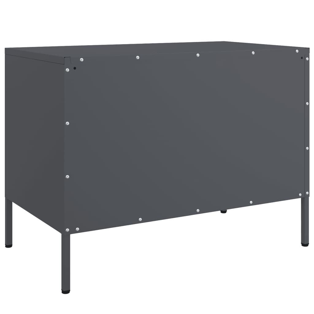 vidaXL Έπιπλο Τηλεόρασης Ανθρακί 68x39x50,5 εκ. από Χάλυβα
