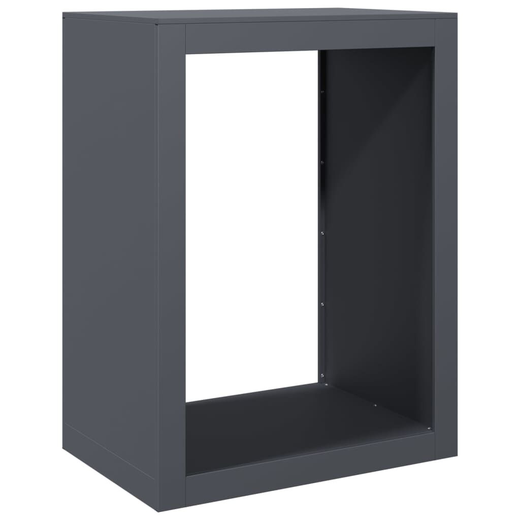 vidaXL Ράφι Καυσόξυλων Ανθρακί 60x40x80 εκ. Ατσάλινο