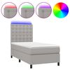 vidaXL &Kappa;&rho;&epsilon;&beta;ά&tau;&iota; Boxspring &mu;&epsilon; &Sigma;&tau;&rho;ώ&mu;&alpha; & LED &Alpha;&nu;.&Gamma;&kappa;&rho;&iota; 90x200 &epsilon;&kappa;. &Upsilon;&phi;&alpha;&sigma;&mu;ά&tau;&iota;&nu;&omicron;