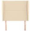 vidaXL Κεφαλάρι με Πτερύγια Κρεμ 83x23x118/128 εκ. Υφασμάτινο
