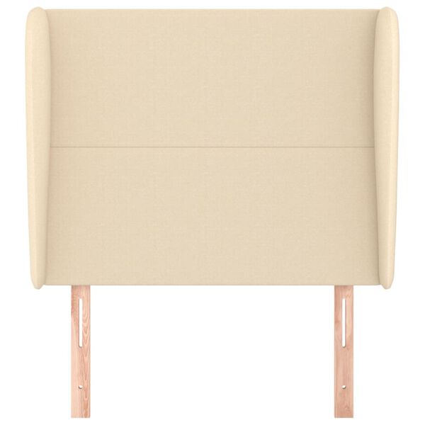 vidaXL Κεφαλάρι με Πτερύγια Κρεμ 83x23x118/128 εκ. Υφασμάτινο