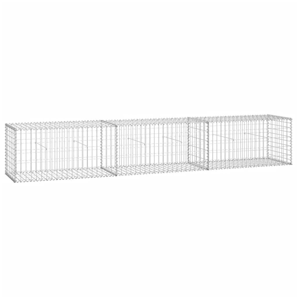 vidaXL Συρματοκιβώτιο Τοίχος 300x50x50 εκ. Γαλβαν.Χάλυβας + Καλύμματα