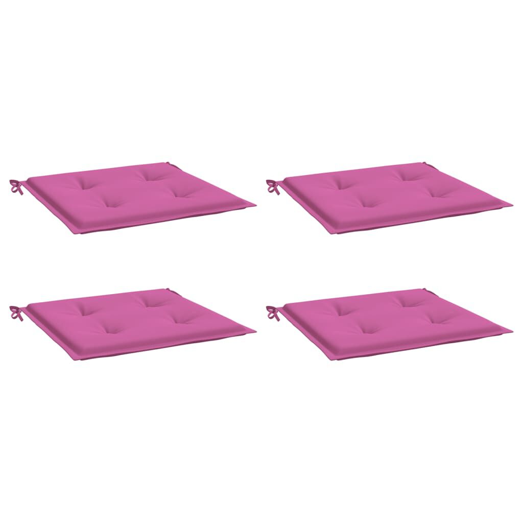vidaXL Μαξιλάρια Καρέκλας Κήπου 4 τεμ. Ροζ 50x50x4 εκ. Υφασμάτινα