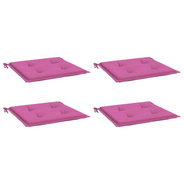 vidaXL Μαξιλάρια Καρέκλας Κήπου 4 τεμ. Ροζ 50x50x4 εκ. Υφασμάτινα