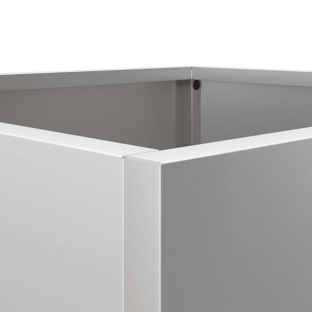 vidaXL Ζαρντινιέρες 2 τεμ. Ασημί 49x47x46 εκ. Γαλβανισμένο Χάλυβα