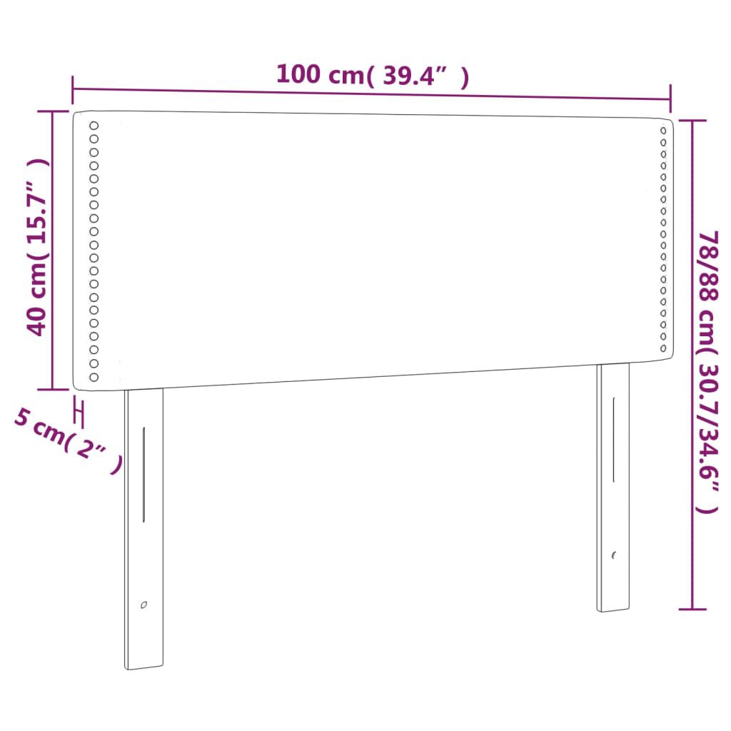 vidaXL Κεφαλάρι Κρεβατιού Καπουτσίνο 100x5x78/88 εκ. Συνθετικό Δέρμα