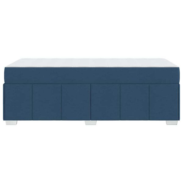 vidaXL Σκελετός Κρεβατιού με στρώμα Μπλε 90 x 190 cm ύφασμα