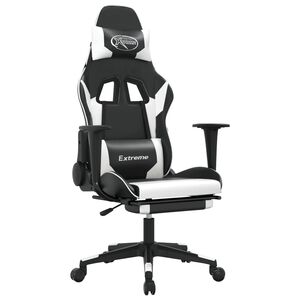vidaXL &Kappa;&alpha;&rho;έ&kappa;&lambda;&alpha; Gaming &Mu;&alpha;&sigma;ά&zeta; &Upsilon;&pi;&omicron;&pi;ό&delta;&iota;&omicron; &Mu;&alpha;ύ&rho;&omicron; ά&sigma;&pi;&rho;&omicron; &alpha;&pi;ό &Sigma;&upsilon;&nu;&theta;&epsilon;&tau;&iota;&kappa;ό &Delta;έ&rho;&mu;&alpha;