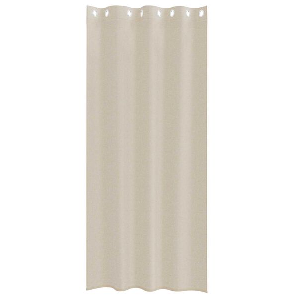 vidaXL Κουρτίνες με κουρτίνες 2 pcs Άμμος 140 x 245 εκ. Πολυεστέρας