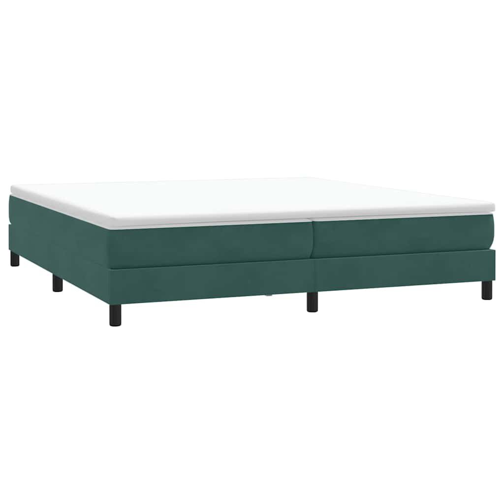 vidaXL Κρεβάτι Boxspring χωρίς Στρώμα Σκούρο Πράσινο 200x210εκ
