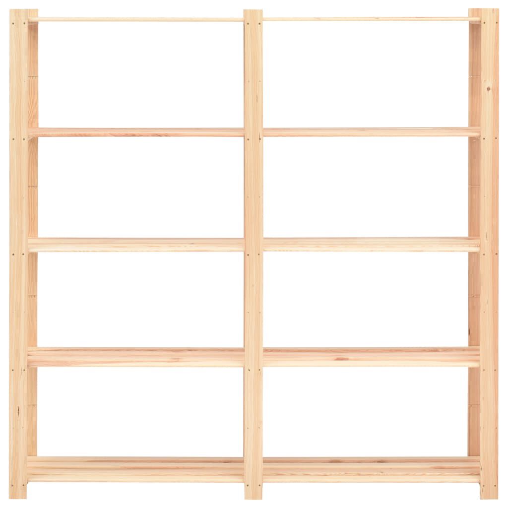 vidaXL Ραφιέρα 5 Επιπέδων 500 κ. 170 x 38 x 170 εκ. Μασίφ Ξύλο Πεύκου