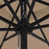 vidaXL Ομπρέλα Κήπου Ταμπά και Μαύρο 295 x 295 x 245 εκ