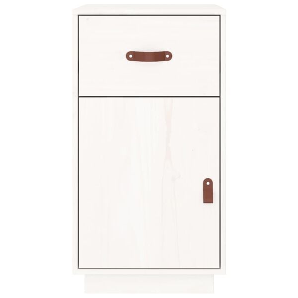 vidaXL Ντουλάπι Γραφείου Λευκό 40 x 50 x 75 εκ. Μασίφ Ξύλο Πεύκου