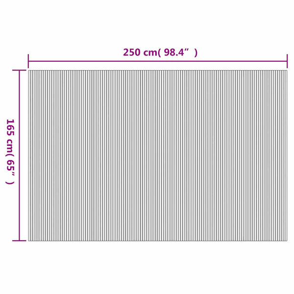 vidaXL Διαχωριστικό Δωματίου Σκούρο Καφέ 250 x 165 εκ. Μπαμπού