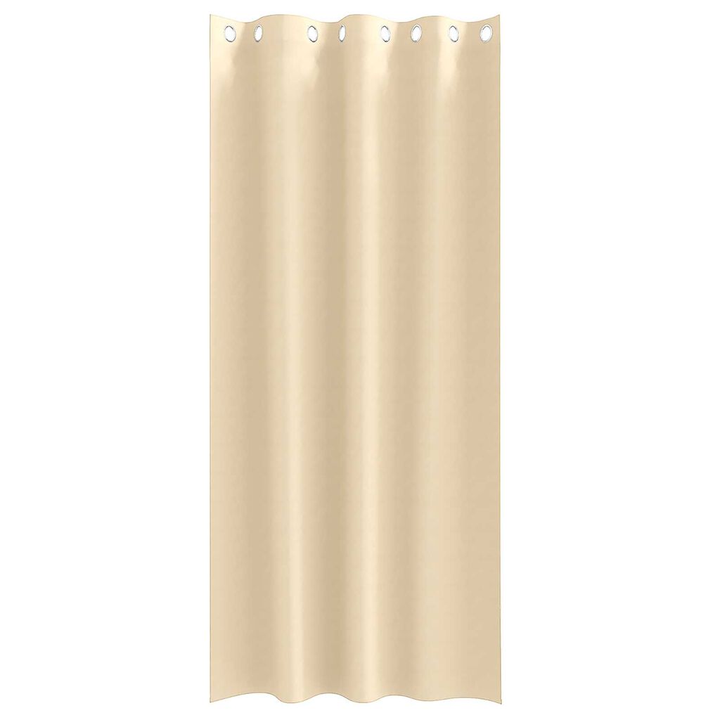 vidaXL Κουρτίνες με κουρτίνες 2 pcs Κρεμ 260 x 140 εκ. Πολυεστέρας