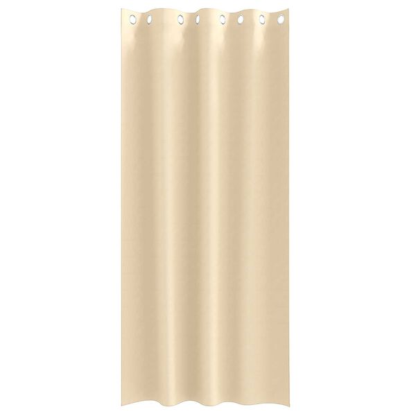 vidaXL Κουρτίνες με κουρτίνες 2 pcs Κρεμ 260 x 140 εκ. Πολυεστέρας