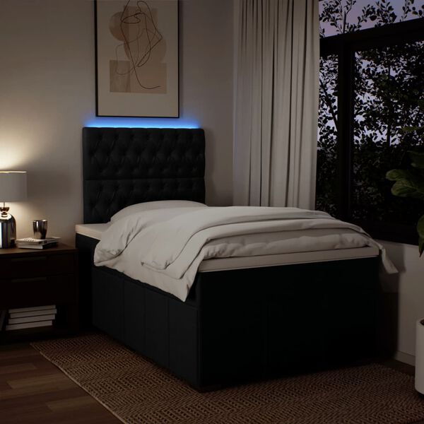 vidaXL &Kappa;&rho;&epsilon;&beta;ά&tau;&iota; Boxspring &mu;&epsilon; &Sigma;&tau;&rho;ώ&mu;&alpha; &Mu;&alpha;ύ&rho;&omicron; 120x190 &epsilon;&kappa;. &Upsilon;&phi;&alpha;&sigma;&mu;ά&tau;&iota;&nu;&omicron;