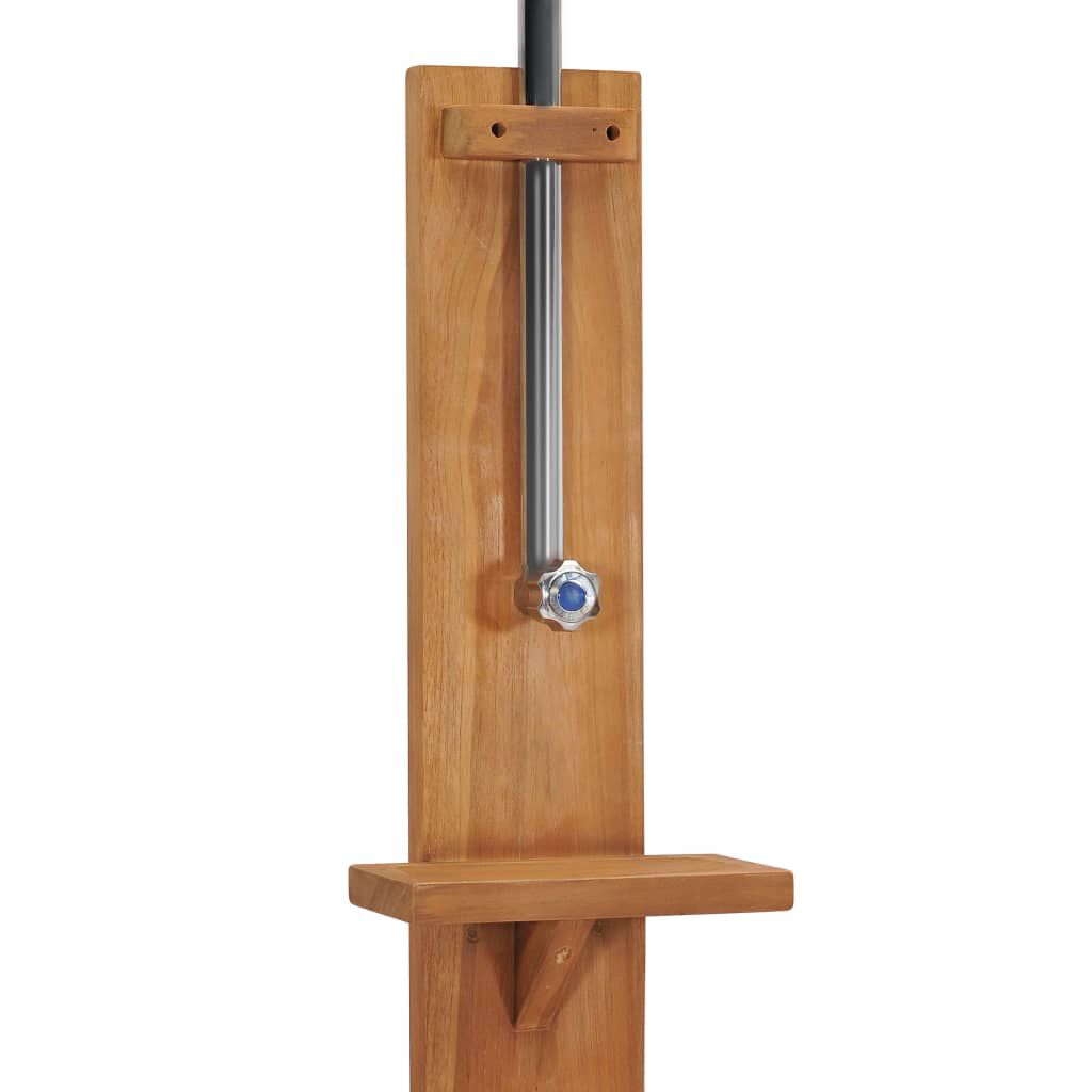 vidaXL Ντουζιέρα Κήπου 75 x 75 x 210 εκ. Μασίφ Ξύλο Teak