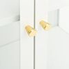 vidaXL Μπουφές Λευκός 75 x 35 x 105 εκ. από Ατσάλι και Γυαλί