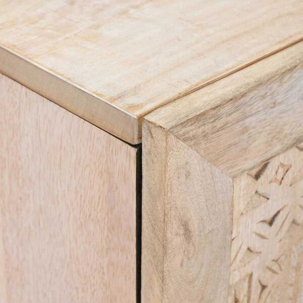 vidaXL Πλαϊνό γραφείο 3 pcs Λευκό 60 x 33 x 75 cm Μασίφ ξύλο μάνγκο